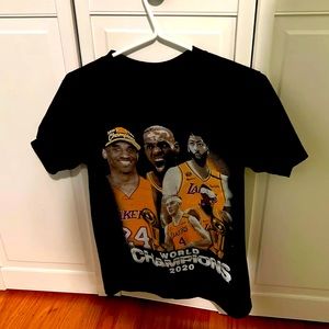 MENS SMALL Los Angeles Lakers 2020 championship Vintage-Style T-Shirt LEBRON AD